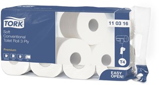 Tork Traditioneel toiletpapier (8 rol) - zacht - 3 laags - 110316