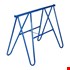 steigerschraag blauw 100 cm hoog