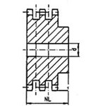 Kettingwiel - Triplex - Voorgeboord - 3/4" - 25T HT