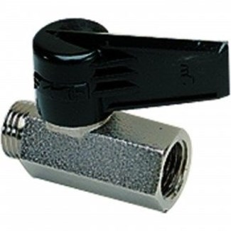 Legris - Kogelkraan Mini - messing vernikkeld - 3/8" - binnen/buiten - DN7 - 0491.07.17