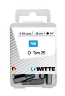 Witte PRO Torx schroefbitsen 25 mm