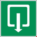 Brady reddingspictogram sticker - uitgang/nooduitgang - 200x200mm