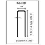 Dutack nieten 700 serie 45 mm [10.000] Cnk hars