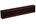 Nedco deurventilatierooster - bruin - 90 x 455 mm -  2-delig
