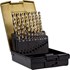 Ivana metaalborenset [19-delig] - cobalt - DIN 338 - gold finish - 1 t/m 10/0,5 mm oplopend - in cassette