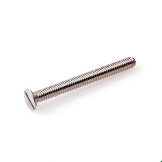 Hoenderdaal metaalschroef [200x] - RVS-A2 - platkop - zaagsnede - M5x50mm