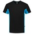 Tricorp T-shirt Bi-Color - Workwear - 102002 - zwart/turquoise - maat S