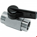 Legris - Kogelkraan Mini - messing vernikkeld - 1/4" - buiten/buiten - DN4 - 0490.04.13