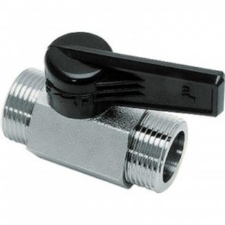 Legris - Kogelkraan Mini - messing vernikkeld - 1/4" - buiten/buiten - DN4 - 0490.04.13