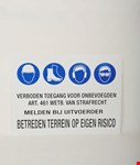 PBM bouwplaats informatiebord - 60 x 80 cm - kunststof - wit