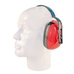 M-Safe gehoorkap - met hoofdbeugel - rood