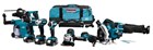 Makita accu combiset - (slag)schroeven/(klop)boren/slijpen/zagen/monteren/multitool - DLX8026TW1 - 18V - 3x5.0 Ah accu en snellader - in tas