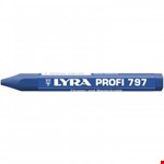 Lyra merkkrijt zeskant - Profi 797 - met wikkel - 120x12mm - blauw