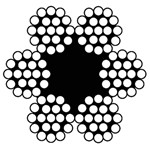 DX staaldraadtouw/staalkabel - verzinkt 4mm - haspel a 50 meter 