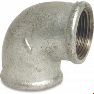 Knie 90° - Fig.90 - binnen/binnen - ZN staal verzinkt 