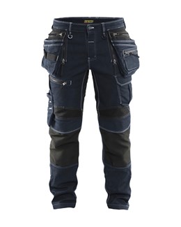 Blåkläder X1900 werkbroek denim stretch blauw/zwart maat 56