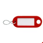 DX sleutellabel met ophangoog en s-haak HL - rood