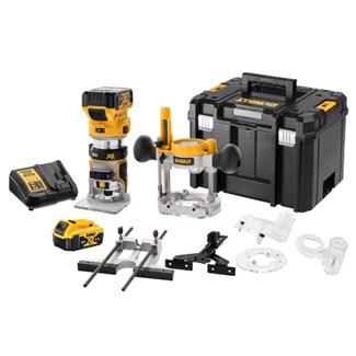 DEWALT DCW604P2-QW Accu Invalfrees 18V XR met verwisselbare zool - Inclusief 2x 5.0Ah Accu, Lader en Koffer