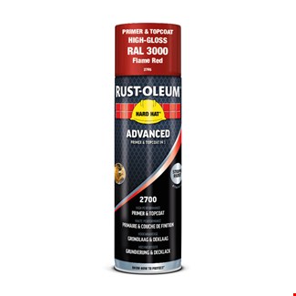 Rust-Oleum Hard Hat Advanced grondlaag en deklaag RAL3000 vuurrood 500ml