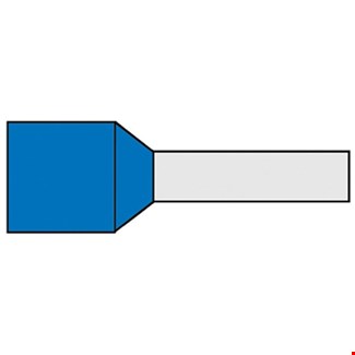 Klemko geisoleerde adereindhuls - G 489-N - 8 mm - 0.75 mm² - vertind - lichtblauw