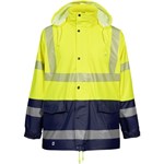 Opsial regenjas - Darius - High Visibility - geel/marine blauw - maat XXL
