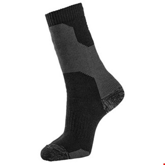 Snickers Workwear 9227 sokken Terry dik wol zwart/grijs - maat 41-44