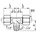 Legris - T-Inschroefkoppeling - vertikaal - 8 mm x 3/8" - BSPT - 0108 08 17