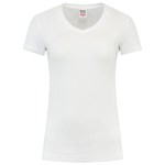 Tricorp dames T-shirt V-hals 190 grams - Casual - 101008 - wit - maat S