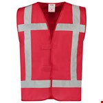 Tricorp Reflectievest 453014 - Fluor Rood - maat XS / S