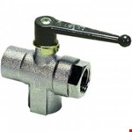 Legris - Kogelkraan Mini- messing vernikkeld - 3-weg - 1/2" - binnen/binnen/binnen - DN12 - L Boring - 0482.12.21