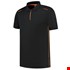 Tricorp Casual 202703 Accent unisex poloshirt Zwart Oranje XXL