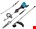 Makita DUX60ZX11 accu  combisysteem 2x18V excl. accu en lader - incl. 198768-1, 1912T8-8 en 191T38-7