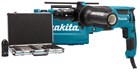 Makita combihamer 230V - HR2630TX12 - SDS plus - 2.4J - 800W - met verwisselbare boorkop en accessoireset - in aluminium koffer 