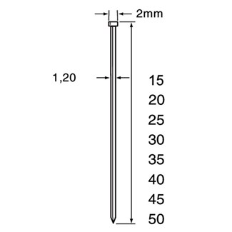 Dutack minibrads - SKN12 - 45 mm - 5000 st - Cnk