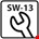 Hoenderdaal zeskantmoer - VZ - SW-13 - M8