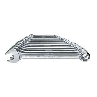 GEDORE ringsteeksleutelset - 7-017 - 15° - gebogen - 6-22 mm - 17-delig