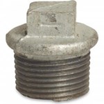 Plug met kraag en vierkant - Fig.290 - Staal verzinkt - buiten - 1.1/4"