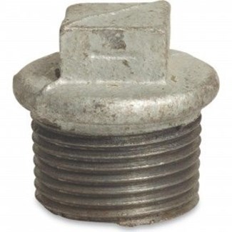 Plug met kraag en vierkant - Fig.290 - Staal verzinkt - buiten - 1.1/4"