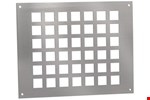 Nedco geperforeerde ventilatieplaat - 250x200mm - blank aluminium