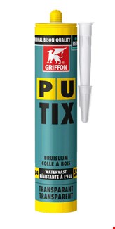 Griffon beperkt vullende houtlijm - PU-TIX - 340 gr koker - transparant