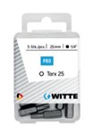 Witte torx bit [5x] - 1/4'' - T 20 - 25 mm 
