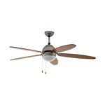 EGLO plafondventilator met licht - SUSALE - nikkel mat - Ø 1320 mm - met trekkoord