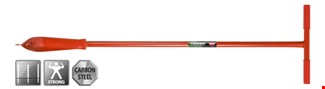 Polet spiraal grondboor met T handvat - ø120 mm x 125 cm