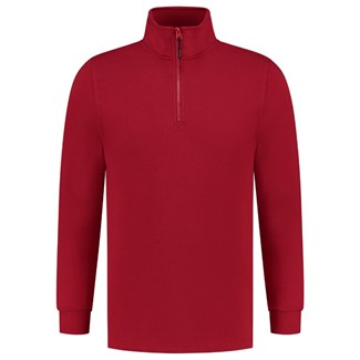 Tricorp sweater ritskraag - Casual - 301010 - rood - maat XS