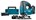 Makita accu decoupeerzaag D-model - DJV182RTJ - 18V - 2x5.0 Ah accu en snellader - in Mbox