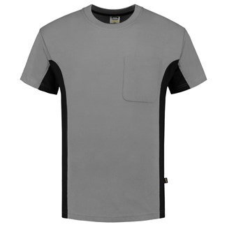 Tricorp T-shirt Bi-Color - Workwear - 102002 - grijs/zwart - maat 4XL