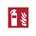 Brady info.sticker F001 vierk10 rood/wit brandblusapp.