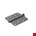 DX kogellagerscharnier - DX-H367 - 89x89 mm - afgeronde hoek - RVS geborsteld