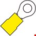 Klemko geisoleerde ringkabelschoen - A 4653 R - M5 - 48 A - 2.63-6.64 mm² - geel