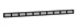 Nedco op-/inbouw plintrooster - 500x30mm - zwart - aluminium